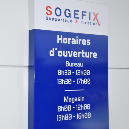 SOGEFIX PANNEAU HORAIRE